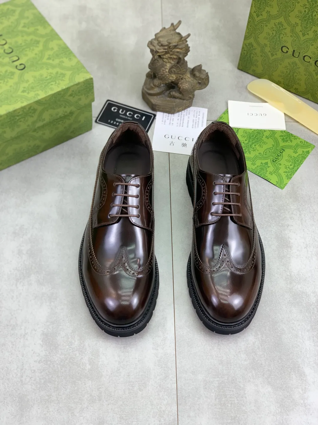 Men's Men's Shoes 💰P580 [New Style] 💰💎💎💎 [Gucci] GUCCI high-end men's formal business leather shoes, original order 1:1! Original imported high-end calfskin, original metal buckle, imported first-layer pigskin lining for feet, original high-end outsole, men's shoe size: 38-44